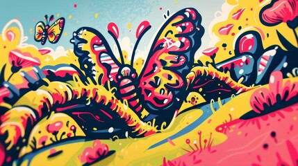 Butterflies emerging from cocoons, delicate wings unfurling, metamorphosis displayed  54