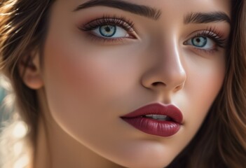 A Portrait Of Breathtakingly Gorgeous, Exotic, Beautiful Woman.
