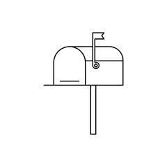 Mail box icon on transparent background.