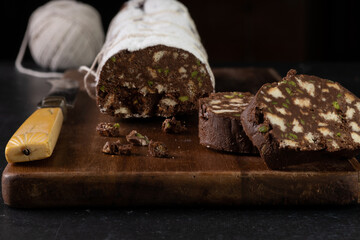 chocolate cake with nuts