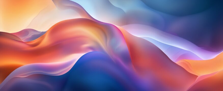 A vibrant, abstract wallpaper showcasing fluid, colorful waves in hues of pink, purple, and blue against a serene backdrop. It exudes a calm yet dynamic energy.