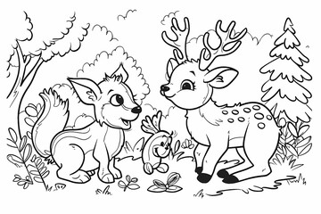 Forest Friends Coloring Adventure