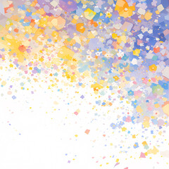 A captivating abstract watercolor spray in vibrant hues of blue, yellow, and purple, creating a sense of motion and creativity. Perfect for backgrounds, advertisements, or artistic inspiration.