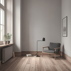 Elegant Home Workspace - Modern Office Decor on Wood Floor
