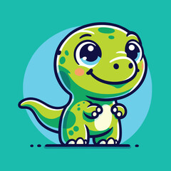 cute Tyrannosaurus Rex dinosaur cartoon illustration