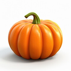 A large orange pumpkin with a green stem