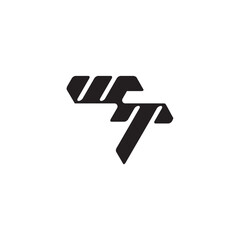 dynamic and cool design TW monogram initial logo letter esport concept