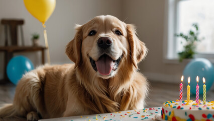Dog Celebrating Birthday