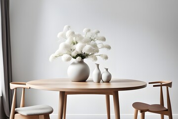 vase with white flowers
