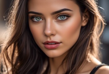 Naklejka premium A Portrait Of Breathtakingly Gorgeous, Exotic, Beautiful Woman. 