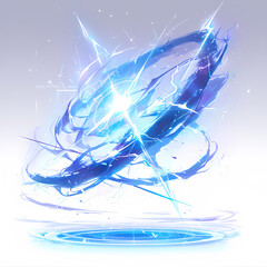 Stylish Blue Lightning Surge Graphic for Dynamic Energy and Power Themes