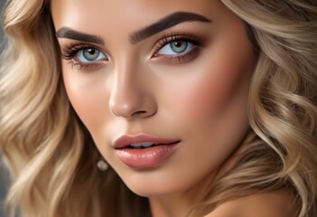 Fototapeta premium A Portrait Of Breathtakingly Gorgeous, Exotic, Beautiful Woman. 