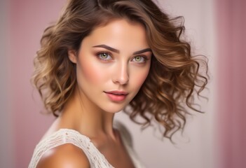 Naklejka premium A Portrait Of Breathtakingly Gorgeous, Exotic, Beautiful Woman. 