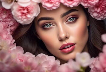 Naklejka premium A Portrait Of Breathtakingly Gorgeous, Exotic, Beautiful Woman. 