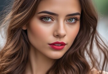 Fototapeta premium A Portrait Of Breathtakingly Gorgeous, Exotic, Beautiful Woman. 