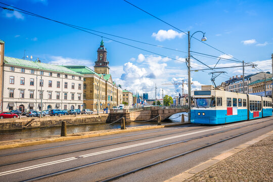 City of Gothenburg architecture and tram view