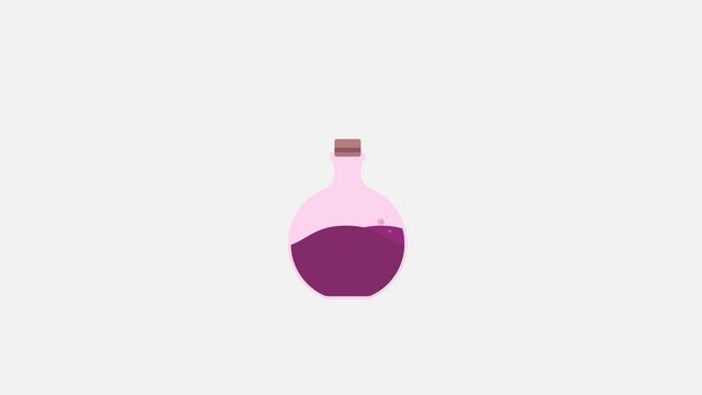 Potion icon animation video with purple color