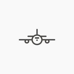 plane, airplane icon vector isolated. travel, airport, journey, holiday, tourism, vacation, trip, tourist sign symbol