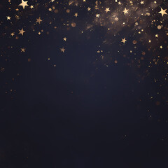 Wondrous Galaxy Scene with Glowing Stars and Nebulae on Black Background