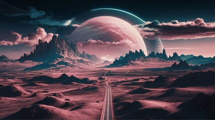 Planet dreams, illustration, photo, cinematic