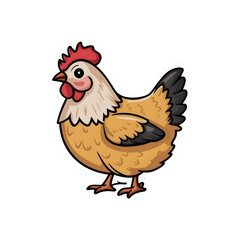 A cute hen design for tshirt, sticker, and mug design