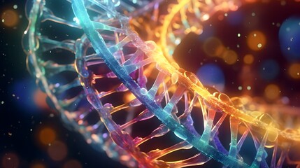  Witness the intricate patterns of DNA and biologic cells, portrayed in vivid HD detail, inspiring a deeper understanding of life's building blocks 
