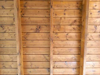 Wooden roof boards construction