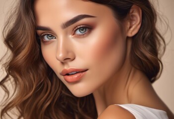 A Portrait Of Breathtakingly Gorgeous, Exotic, Beautiful Woman.
