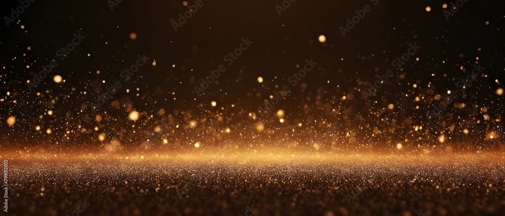 Wall mural golden particles background image