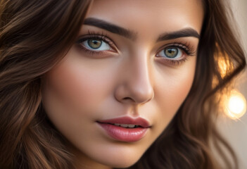 A Portrait Of Breathtakingly Gorgeous, Exotic, Beautiful Woman.
