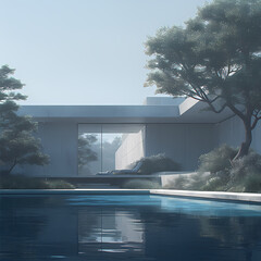 Contemporary Architecture Meets Relaxation in an Exquisite, Minimalistic Luxury Residence with a Breathtaking Pool View