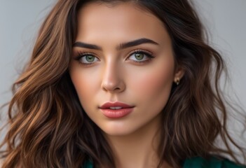 Fototapeta premium A Portrait Of Breathtakingly Gorgeous, Exotic, Beautiful Woman. 