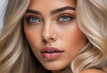 Naklejka premium A Portrait Of Breathtakingly Gorgeous, Exotic, Beautiful Woman. 