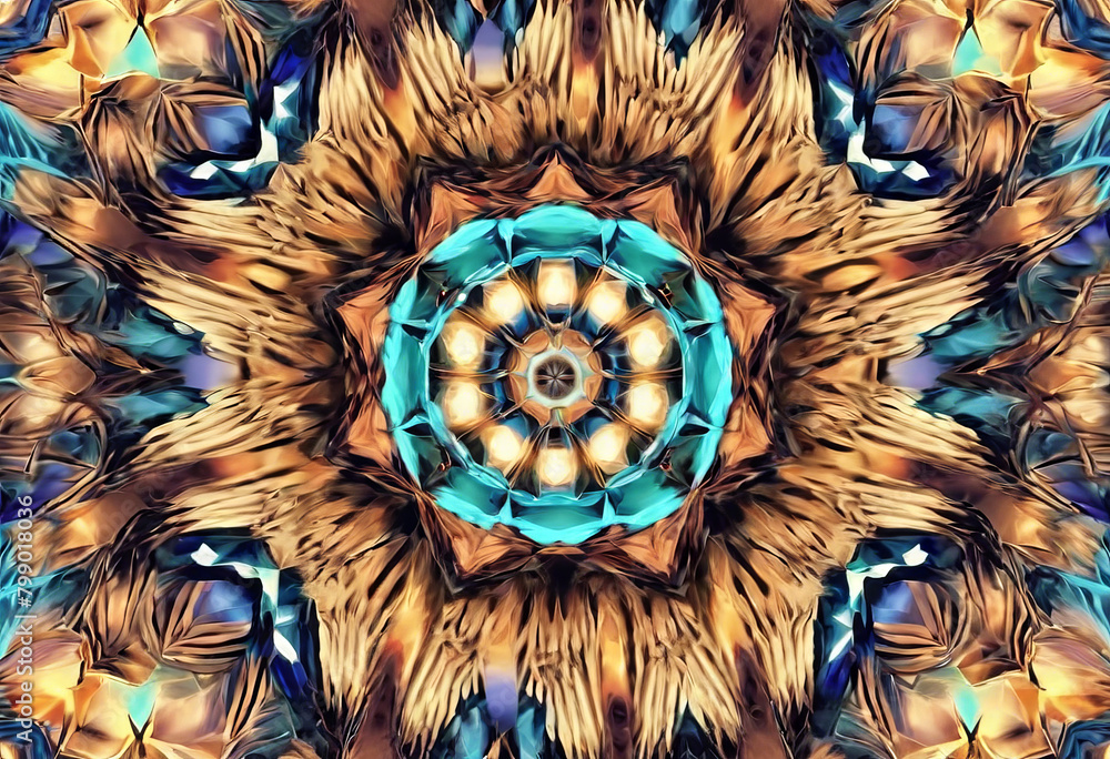 Poster geometric beautiful background your abstract kaleidoscope project pattern texture design art illustr