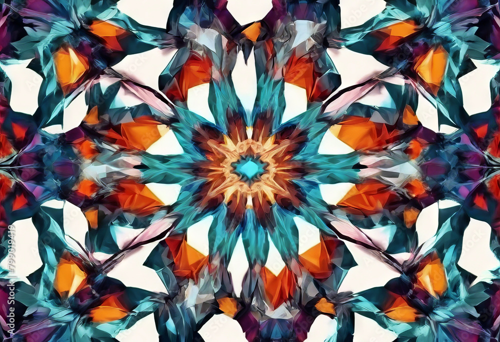 Poster geometric beautiful background your abstract kaleidoscope project pattern texture design art illustr
