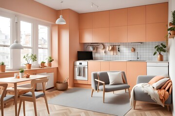 Fototapeta premium apartment with stylish design