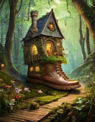 Fototapeta premium castle in the forest