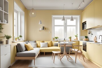 Fototapeta premium apartment with stylish design