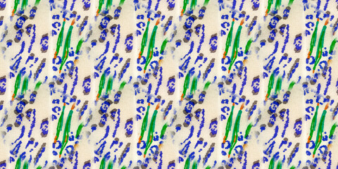 Fur Print. Colored Animal Skin Rug. Puma