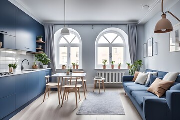 apartment with stylish design - obrazy, fototapety, plakaty
