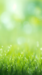 Fototapeta premium Spring green grass background