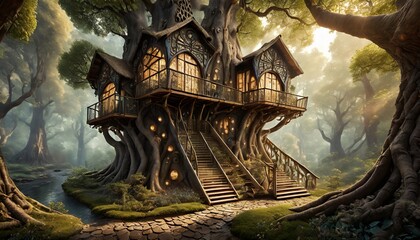 Obraz premium old house in the woods