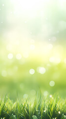 Fototapeta premium Spring green grass background