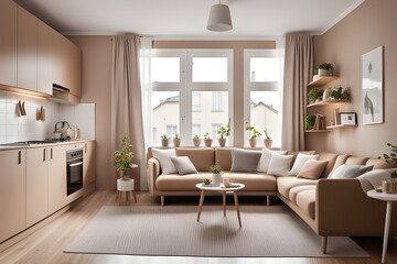 Fototapeta premium apartment with stylish design