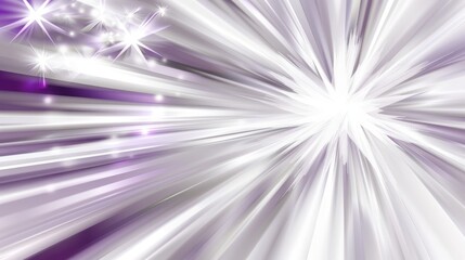   A purple and white abstract background with a starburst at its center, and another starburst situated in the image's middle