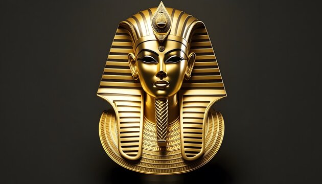 Golden mask of a famous pharaoh