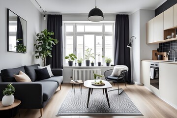 Fototapeta premium apartment with stylish design