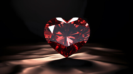 red heart shaped diamond