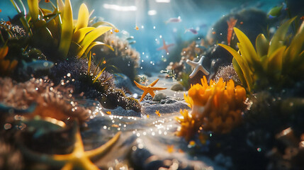 The sand and dust on the seabed are filled with particles of ink elements. These ink-like particles generate some small weapon-like particles