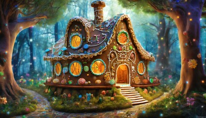 Naklejka premium fairy tale house